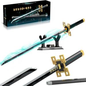 HIGH GODO Anime Sword Building Set, 40in Tokitou Muichirou Sword Set with Scabbard and Stand, Cosplay Anime Katana Sword Building Blocks, Collectible Gifts for Kids and Adults 8+ (771 PCS)