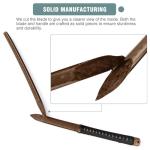 BJDJ Katana Sword high Toughness Polypropylene Performing Training (41") Black Katana Practice Scabbard Cosplay Aikido (Brown)