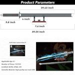 HIGH GODO Demon Anime Sword, 39.3in Tanjirou Sword Building Set with Scabbard and Stand, Cosplay Anime Katana Sword Building Blocks, Collectible for Kids and Adults 8+ (759 Pieces)