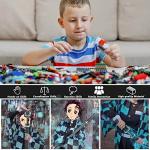 HIGH GODO Demon Anime Sword, 39.3in Tanjirou Sword Building Set with Scabbard and Stand, Cosplay Anime Katana Sword Building Blocks, Collectible for Kids and Adults 8+ (759 Pieces)