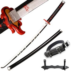 SV Handmade Anime Sword Cosplay Kamado Tanjirou Sword Katana-God of Fire, Divine Joy 41 inches，Collectible Gifts