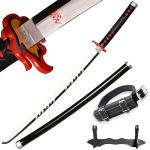 SV Handmade Anime Sword Cosplay Kamado Tanjirou Sword Katana-God of Fire, Divine Joy 41 inches，Collectible Gifts