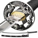 YONG XIN SWORD-Samurai Katana Sword, Japanese Handmade, Practical, 1045 Carbon Steel, Tempered/Clay Tempered, Full Tang, Sharp, Scabbard