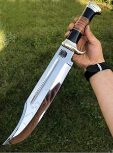 SHINY CRAFTS®- Collectible Bowie Knife – Crocodile Style Gift for Him, Great for Camping, Display, and Knife Enthusiasts (OMG-HK-19)