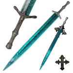 Heartcos 47" Ludwig Sword Full Metal Lengthen,Moonlight Cursed Holy Sword with Pegboard,for Cosplay,Diaplay