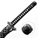 YONG XIN SWORD-Samurai Katana Sword, Japanese Handmade, Practical, 1045 Carbon Steel, Tempered/Clay Tempered, Full Tang, Sharp, Scabbard