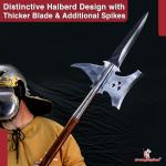 Armory Replicas™ Coup De Grâce Medieval Triple Edge Templar Knight Halberd Spearhead, Functional Historical Replica, Predrilled for Custom Handle, High Carbon Steel, 22.86 Inches