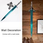 Heartcos 47" Ludwig Sword Full Metal Lengthen,Moonlight Cursed Holy Sword with Pegboard,for Cosplay,Diaplay