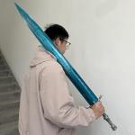Heartcos 47" Ludwig Sword Full Metal Lengthen,Moonlight Cursed Holy Sword with Pegboard,for Cosplay,Diaplay