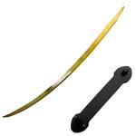 118cm Full Length Gold Stainless Steel Malenia Prosthetic Hand Blade Replica Sword with Base Stand