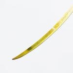 118cm Full Length Gold Stainless Steel Malenia Prosthetic Hand Blade Replica Sword with Base Stand