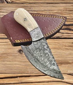 Poshland Custom Handmade Damascus Steel Knife, Bone Collector - Beautiful knife (BC-1093)