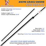 Armory Replicas™ Sasuke Kusanagi Sword Replica - 40-Inch Stainless Steel Blade with White and Black Scabbard - Perfect for Naruto Anime Collectors