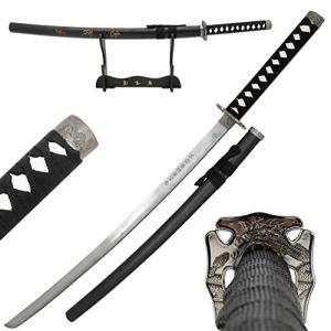 Snake Eye Tactical Two Tone Samurai Katana Sword w/Free Sword Stand (68LBK)
