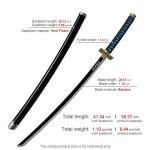 Zisu Cosplay Prop, About 41 inches, Hashira Pillars & Protagonist Prop, Anime Original Texture (Gray-Muichirou)