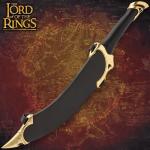 United Cutlery Lord of The Rings Elven Knife of Strider | LOTR Officially Licensed Reproduction | Stainless Steel Blade | Wooden Wall Plaque | Certificate of Authenticity | Full Size Replica