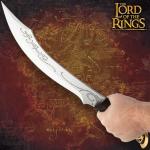 United Cutlery Lord of The Rings Elven Knife of Strider | LOTR Officially Licensed Reproduction | Stainless Steel Blade | Wooden Wall Plaque | Certificate of Authenticity | Full Size Replica