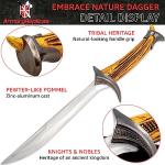 Armory Replicas™ Natures Gift Movie Inspired Replica Medieval Arming Dagger - Reenactment Cosplay Costume Knife w, Hard Scabbard