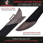 Armory Replicas™ Natures Gift Movie Inspired Replica Medieval Arming Dagger - Reenactment Cosplay Costume Knife w, Hard Scabbard
