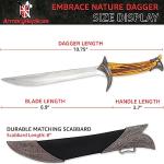 Armory Replicas™ Natures Gift Movie Inspired Replica Medieval Arming Dagger - Reenactment Cosplay Costume Knife w, Hard Scabbard