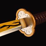 Sword fort Handmade Katana Anime Cosplay Sword, Carbon Steel Demon Sword Real Metal-Kaigaku