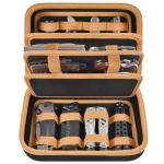 ANKHOH Knife Display Case for Butterfly Knives, 24+ Folding Knife Collection Storage Organizer Holder, Small Knives Protector Box for Tactical/Hunting/Edc/Survival (Brown)