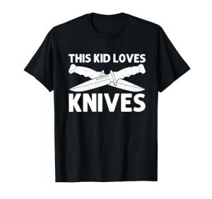 Cute Knife Design For Kids Boys Knife Collector Collection T-Shirt