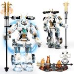 HIGH GODO Samurai Mech Warrior Building Sets, Robot with Long Swords Shields Display Base Building Toy Set, 1588 Pieces Creative Collectible Ninja Gift Set for Adults Man Teens 14+