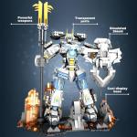 HIGH GODO Samurai Mech Warrior Building Sets, Robot with Long Swords Shields Display Base Building Toy Set, 1588 Pieces Creative Collectible Ninja Gift Set for Adults Man Teens 14+