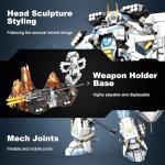 HIGH GODO Samurai Mech Warrior Building Sets, Robot with Long Swords Shields Display Base Building Toy Set, 1588 Pieces Creative Collectible Ninja Gift Set for Adults Man Teens 14+