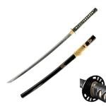 Handmade Sword - Fully Functional Hattori Hanzo Kill Bill Bill’s Katana Sword, 1045 Carbon Steel, Hand Forged Heat Tempered, Full Tang, Sharp, Black Scabbard