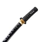 Japanese Short Katana Samurai Real Tanto 20Inch Spring Steel 9260 Flame Black Blade Steel Oil Tempered Full Tang