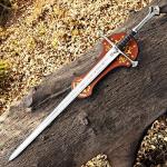 Andúril - The Flame of The West | Handcrafted Stainless Steel Replica Sword | Comes with Wall Mount Plaque & Scabbard | Collector’s Edition