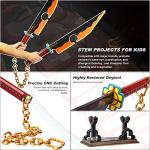 Jorumo Sword Building Set, 82in Double Blade Tengen Uzui Sword Building Block with Stand, Handmade Cosplay Anime Sword Toy Building Set for Collecting and Gifting 1478Pcs