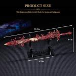 RACEROCKET Eldens Rings Blasphemous Blade Replica 11.8 inch Full Metal Sword Model with Stand, Martial Arts Swords for Gaming Collectable Desk Decoration and Gift for Fans and Collectors
