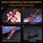 RACEROCKET Eldens Rings Blasphemous Blade Replica 11.8 inch Full Metal Sword Model with Stand, Martial Arts Swords for Gaming Collectable Desk Decoration and Gift for Fans and Collectors