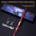 RACEROCKET Eldens Rings Blasphemous Blade Replica 11.8 inch Full Metal Sword Model with Stand, Martial Arts Swords for Gaming Collectable Desk Decoration and Gift for Fans and Collectors