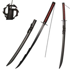 COSWOR 40.9" Kurosaki's Tensa Zangetsu Version 2 Samurai Sword Anime Katana for Cosplay, Collection