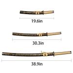 Balck Katana 3pc Set Samurai Sword with Display Stand, 1045 Medium Carbon Steel