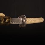 Balck Katana 3pc Set Samurai Sword with Display Stand, 1045 Medium Carbon Steel