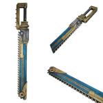 40’’ Fantasy WH40K War Chainsaw Hammer Foam Sword Perfect for Videogame Cosplay Costume Event Party and Collectible (Blue Chainsword)