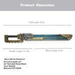40’’ Fantasy WH40K War Chainsaw Hammer Foam Sword Perfect for Videogame Cosplay Costume Event Party and Collectible (Blue Chainsword)