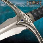 Gandalf's Glamdring Sword | The Hobbit Trilogy Replica | Stainless Steel Blade | Wooden Display Plaque | Certificate of Authenticity | 47 5/8" Overall