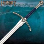 Gandalf's Glamdring Sword | The Hobbit Trilogy Replica | Stainless Steel Blade | Wooden Display Plaque | Certificate of Authenticity | 47 5/8" Overall