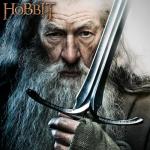 Gandalf's Glamdring Sword | The Hobbit Trilogy Replica | Stainless Steel Blade | Wooden Display Plaque | Certificate of Authenticity | 47 5/8" Overall