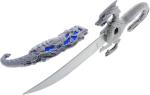 Fantasy Dragon Blade Knife – 10" Deep Blue