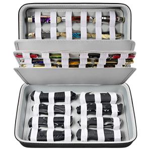 ALKOO Knife Display Case for 44 Pocket Knives, Portable Storage Organizer Box for Collectors, Large Carrying Holder for Folding EDC, Hunting & Camping Gears (Box Only)