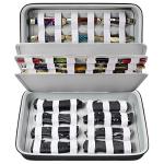 ALKOO Knife Display Case for 44 Pocket Knives, Portable Storage Organizer Box for Collectors, Large Carrying Holder for Folding EDC, Hunting & Camping Gears (Box Only)