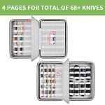 ALKOO Knife Display Case for 44 Pocket Knives, Portable Storage Organizer Box for Collectors, Large Carrying Holder for Folding EDC, Hunting & Camping Gears (Box Only)