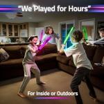 Ninja Toys Meet Samurai Swords in Glow Battle | Ninja Toys for Boys | Ages 8-12+, 2-4 Players | Kids Sword Game | Glow in The Dark Games | Glow Swords for Kids 8-12+ | A Thrilling Ninja Sword Game!
